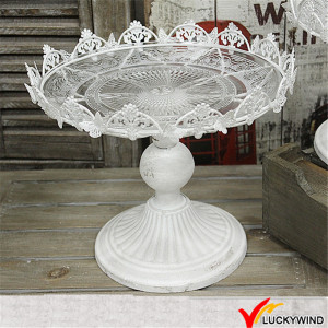 Wholesale Shabby Chic Vintage White Metal Wedding Cake Stands